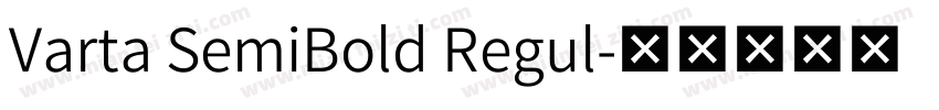 Varta SemiBold Regul字体转换